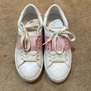 Pink and white Valentino sneakers